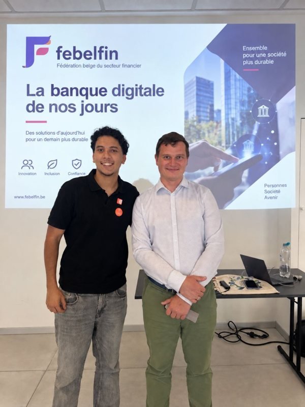 Saif Benhassen lors d'une présentation Febelfin, « La banque digitale de nos jours »